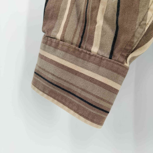 Alexander Martin ストライプ柄 ボタンダウン コットン 長袖シャツ メンズ JPN:XL