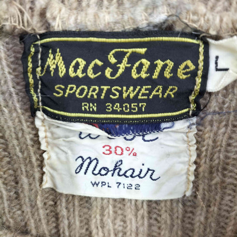 MacFane 推定~60s VINTAGE ウールモヘアモックネックニット メンズ import:L