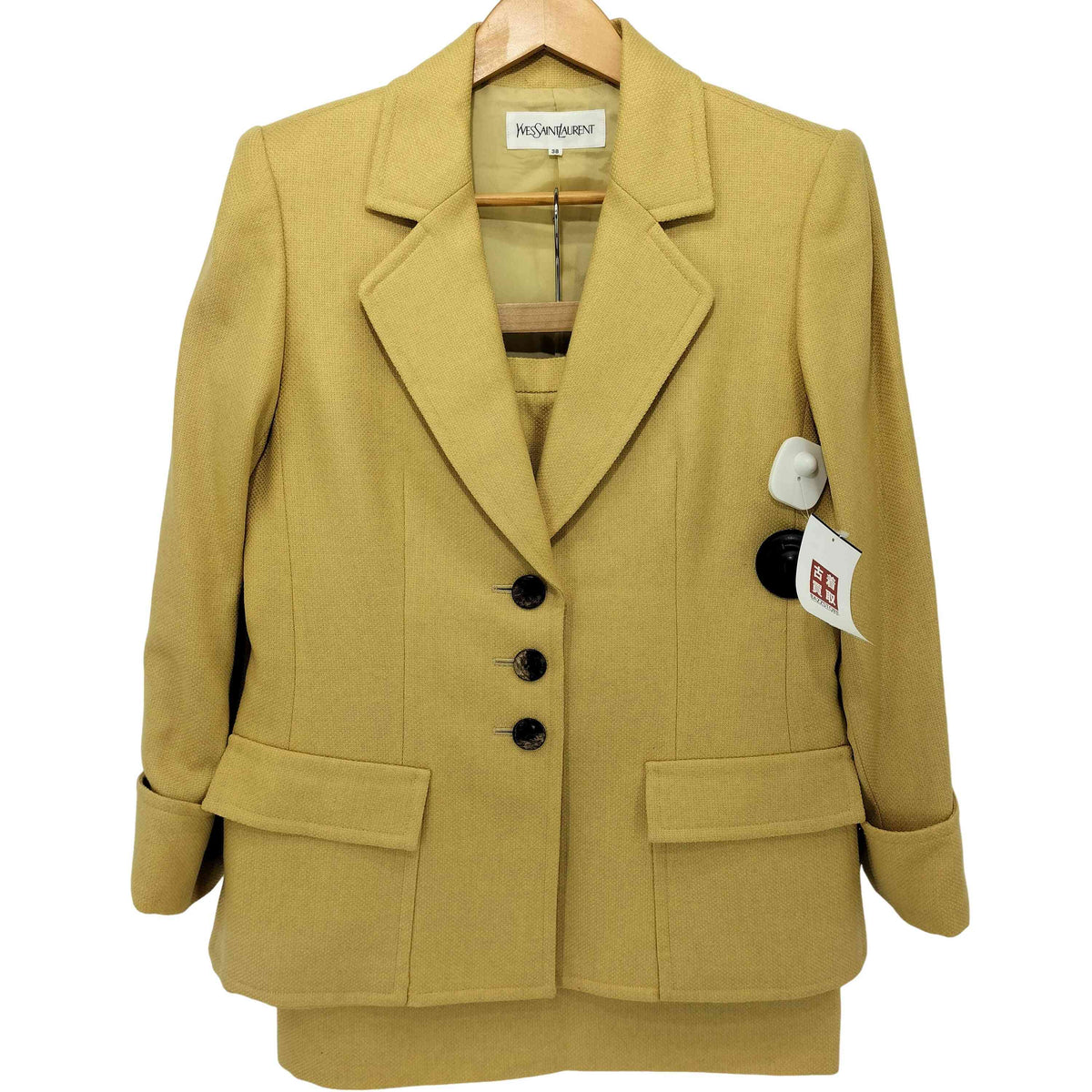 Yves Saint Laurent テーラードジャケットスカートセット36美品 イヴサンローラン Yves Saint Laurent 3B テーラードジャケット