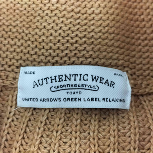 ユナイテッドアローズグリーンレーベルリラクシング UNITED ARROWS green label relaxing ショールカラー コットンジップニット レディース JPN:S