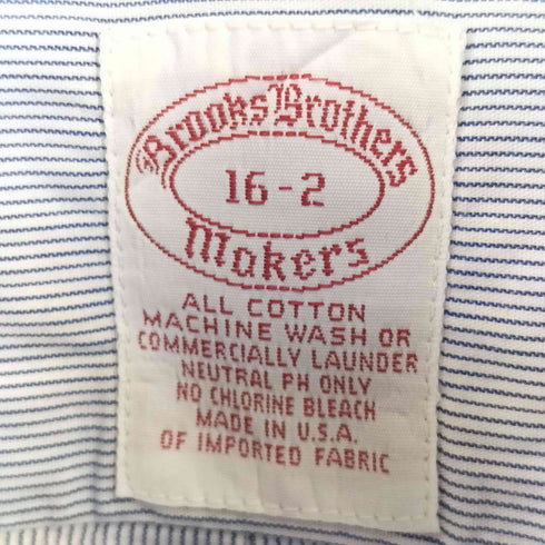 ブルックスブラザーズ BROOKS BROTHERS MADE IN USA 片ポケ ボタンダウンストライプL/Sシャツ メンズ 16-2