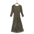 ヌキテパ NE QUITTEZ PAS Dot Print Tuck Sleeve Dress ドットプリント タックスリーブ ワンピース レディース FREE
