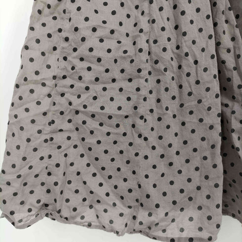 ヌキテパ NE QUITTEZ PAS Dot Print Tuck Sleeve Dress ドットプリント タックスリーブ ワンピース レディース FREE