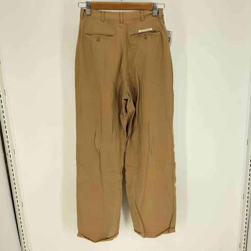 パパス papas 2タック サイドコインポケット 裾ダブル キュプラ スラックス パンツ メンズ JPN:S