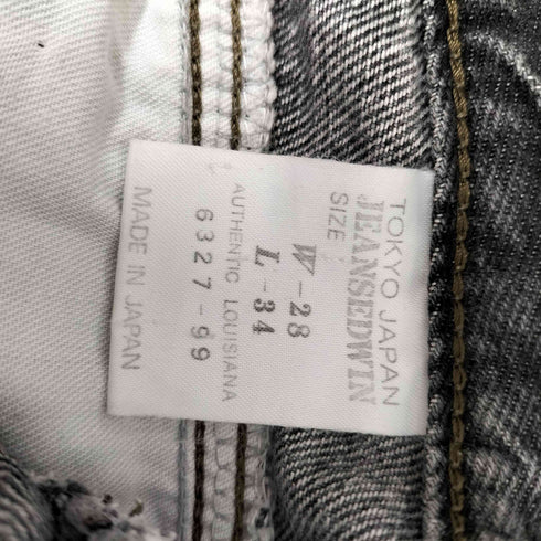 エドウィン EDWIN JEANSEDWIN カットオフ ジップフライ ブラックデニム パンツ レディース W28 L34