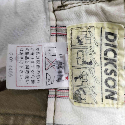 DICKSON サイドシンチ 2タック ワーク トラウザー チノ パンツ メンズ JPN:S