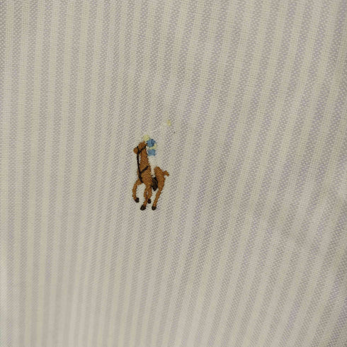 ラルフローレン RALPH LAUREN 90-00s スモールポニー刺繍 ボタンダウンストライプL/Sシャツ メンズ 15 1/2-34