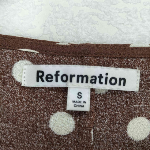 リフォーメーション REFORMATION ドット柄パフショルダーブラウス レディース JPN:S