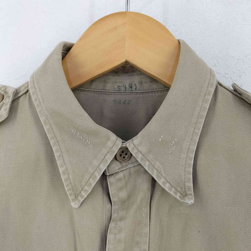 ユーエスアーミー U.S. ARMY 40s STAND-UP-COLLAR 8.2.OZ ミリタリーシャツ マチ付き メンズ 15x33