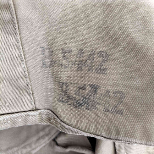 ユーエスアーミー U.S. ARMY 40s STAND-UP-COLLAR 8.2.OZ ミリタリーシャツ マチ付き メンズ 15x33