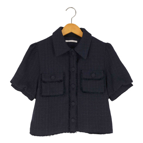 ユナイテッドアローズグリーンレーベルリラクシング UNITED ARROWS green label relaxing MAKE BETTER THINGS コラボツイードショートスリーブジャケット レディース FREE
