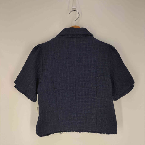 ユナイテッドアローズグリーンレーベルリラクシング UNITED ARROWS green label relaxing MAKE BETTER THINGS コラボツイードショートスリーブジャケット レディース FREE