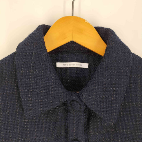 ユナイテッドアローズグリーンレーベルリラクシング UNITED ARROWS green label relaxing MAKE BETTER THINGS コラボツイードショートスリーブジャケット レディース FREE
