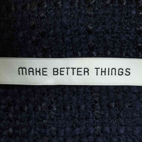 ユナイテッドアローズグリーンレーベルリラクシング UNITED ARROWS green label relaxing MAKE BETTER THINGS コラボツイードショートスリーブジャケット レディース FREE