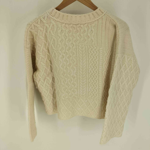 マカフィー MACPHEE 23AW ウールパターンニット ショートプルオーバー レディース JPN:S