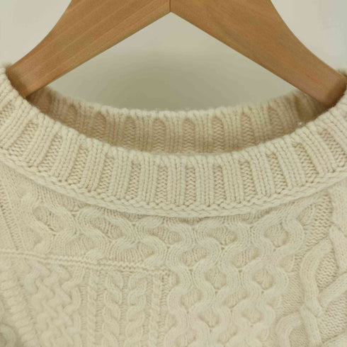 マカフィー MACPHEE 23AW ウールパターンニット ショートプルオーバー レディース JPN:S