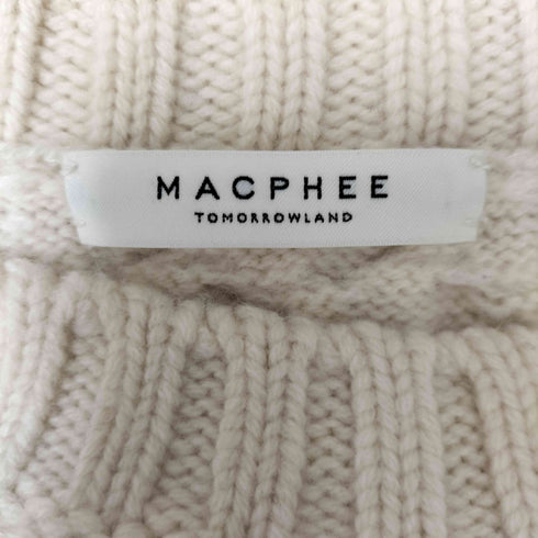 マカフィー MACPHEE 23AW ウールパターンニット ショートプルオーバー レディース JPN:S