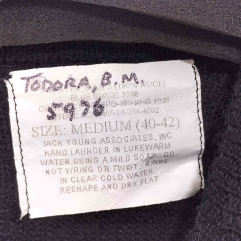 ユーエスネイビー U.S.NAVY 97年会計 BLUE SHADE 3346 ゴブセーター ウールニット メンズ 40-42