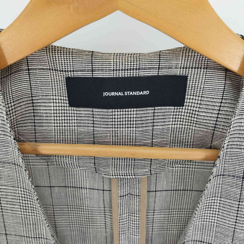 ジャーナルスタンダード JOURNAL STANDARD 22SS PE麻チェックハーフスリーブジャケット レディース