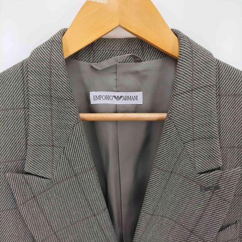 エンポリオアルマーニ EMPORIO ARMANI チェック柄テーラードジャケット レディース