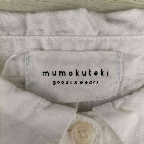 ムモクテキ mumokuteki やわらかオックスのハーフボタンワンピース レディース ONE SIZE