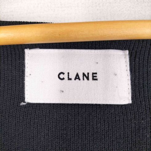 クラネ CLANE ボタンレス ロング ニット カーディガン レディース 38