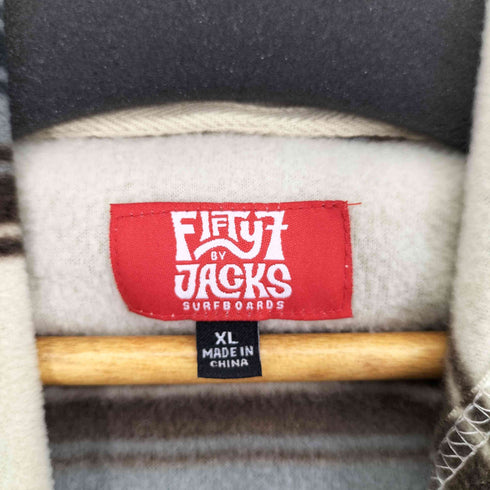 fifty 7 by jacks ボーダーフリースパーカー メンズ JPN:XL