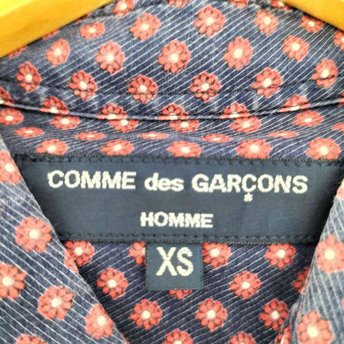 コムデギャルソンオム COMME des GARCONS HOMME 花柄 総柄 リネン混 ショートスリーブシャツ メンズ JPN:XS