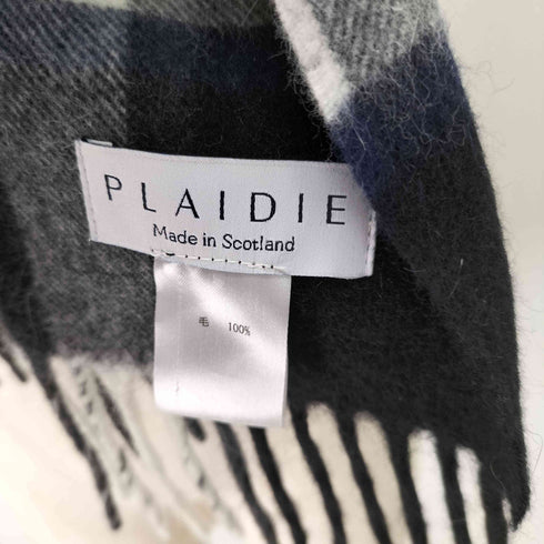 PLAIDIE スコットランド製 ウール100% 大判チェックストール レディース