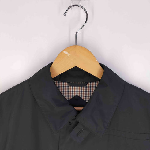 アクアスキュータム AQUASCUTUM 裏地チェック 比翼 ジップアップ スウィングトップ メンズ import:M