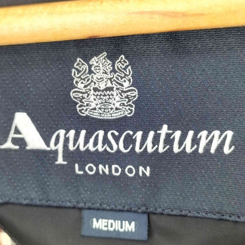 アクアスキュータム AQUASCUTUM 裏地チェック 比翼 ジップアップ スウィングトップ メンズ import:M