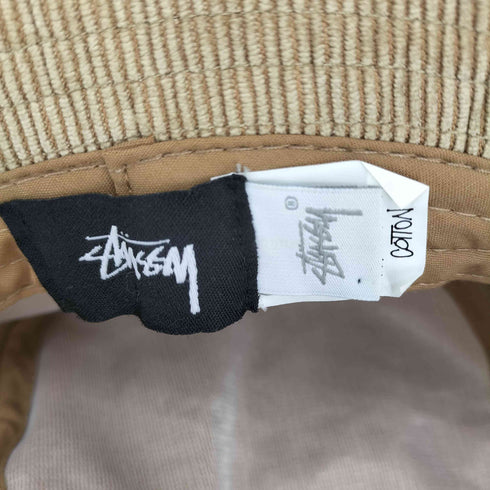 ステューシー Stussy ロゴ刺繍 コーデュロイ バケットハット レディース