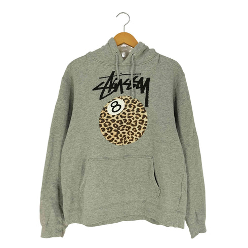 ステューシー Stussy レオパード 8ボール プルオーバーパーカー レディース import:L