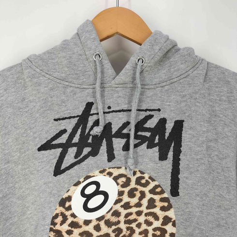 ステューシー Stussy レオパード 8ボール プルオーバーパーカー レディース import:L