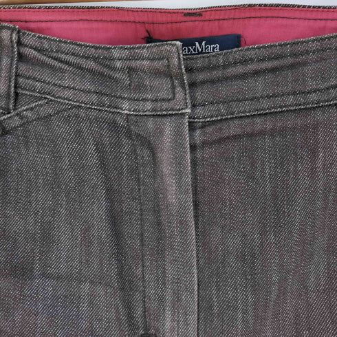 エスマックスマーラ S Max Mara イタリア製 ストレートワイドデニムパンツ レディース JPN:42