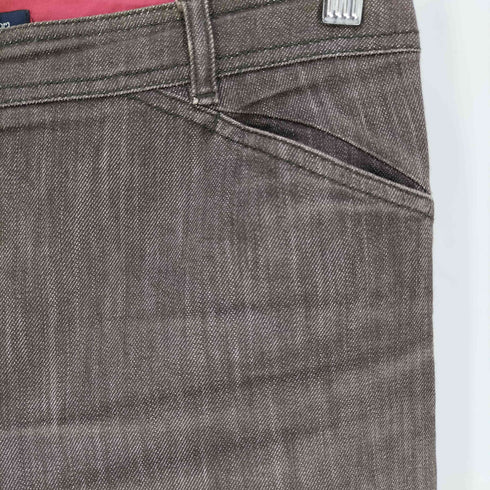 エスマックスマーラ S Max Mara イタリア製 ストレートワイドデニムパンツ レディース JPN:42