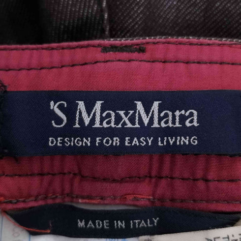 エスマックスマーラ S Max Mara イタリア製 ストレートワイドデニムパンツ レディース JPN:42