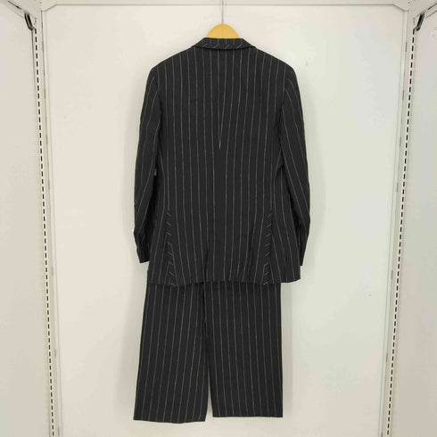 ポールスミスコレクション Paul Smith COLLECTION ストライプ 背抜き 2B リネン100 テーラードジャケット ボタンフライ ワイド スラックス セットアップ メンズ JPN:L