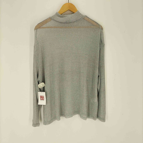 ザラ ZARA METALLIC MESH OVERSIZED TOP レディース import:M
