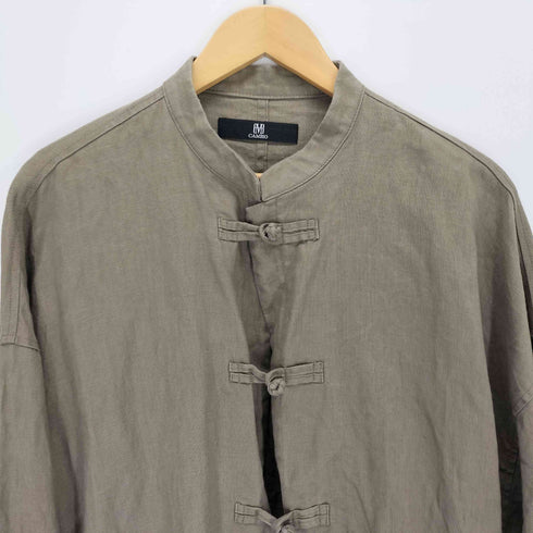 カンビオ CAMBIO Linen Long Length Loose China Shirts シャツ メンズ JPN:L