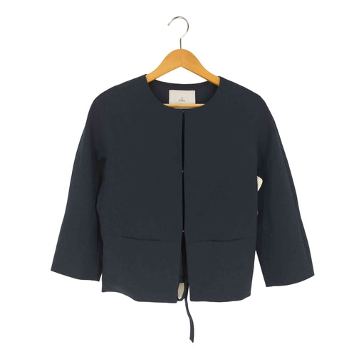 ティアラ Tiara 麻調ノーカラージャケット レディース JPN:2