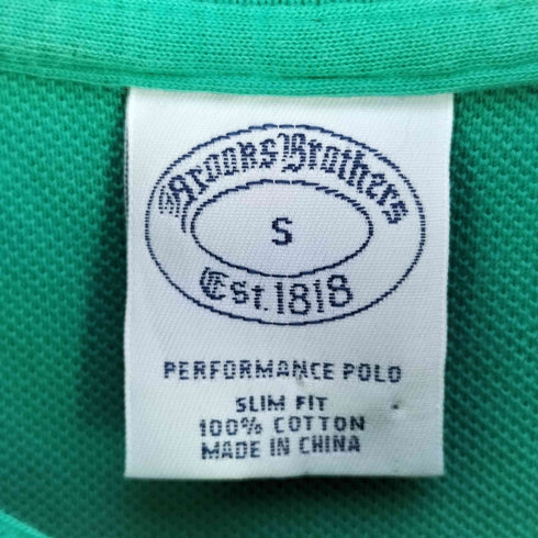 ブルックスブラザーズ BROOKS BROTHERS ワンポイント刺繍 鹿の子ポロシャツ メンズ import:S