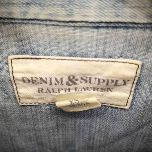 デニムアンドサプライ ラルフローレン DENIM & SUPPLY RALPH LAUREN デニムシャツ フラップポケット レディース import:XS