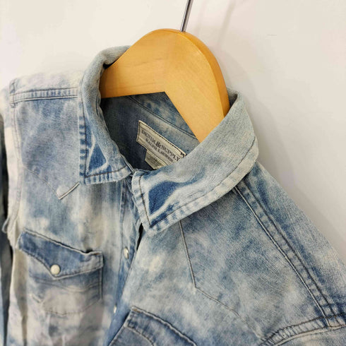 デニムアンドサプライ ラルフローレン DENIM & SUPPLY RALPH LAUREN デニムウエスタンシャツ ブリーチ加工 レディース import:S