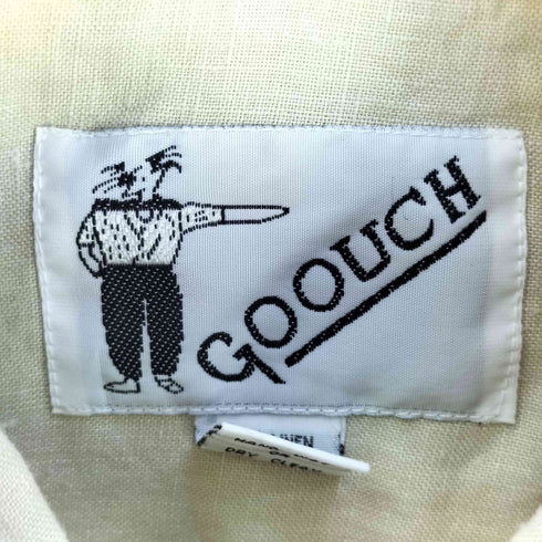 グーチ GOOUCH アート刺繍 リネンシャツ メンズ import:S