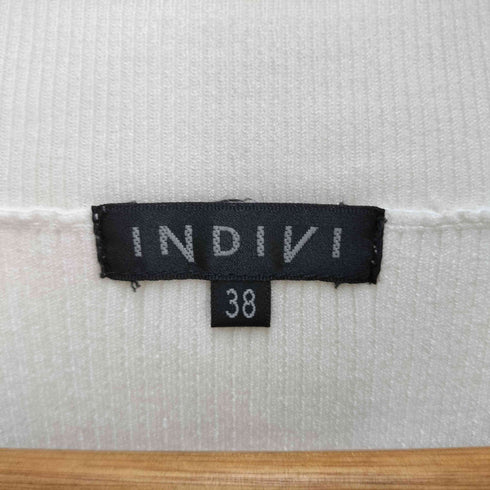 インディヴィ INDIVI 袖タックリブコンパクトニット レディース JPN:38