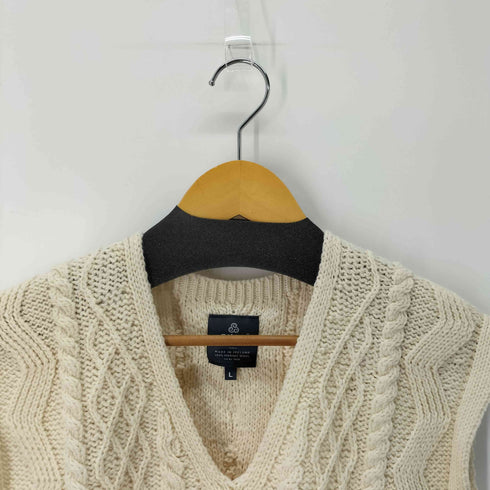 aran woollen mills ウール100% ケーブル編みニットベスト レディース JPN:L