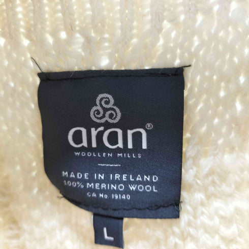 aran woollen mills ウール100% ケーブル編みニットベスト レディース JPN:L