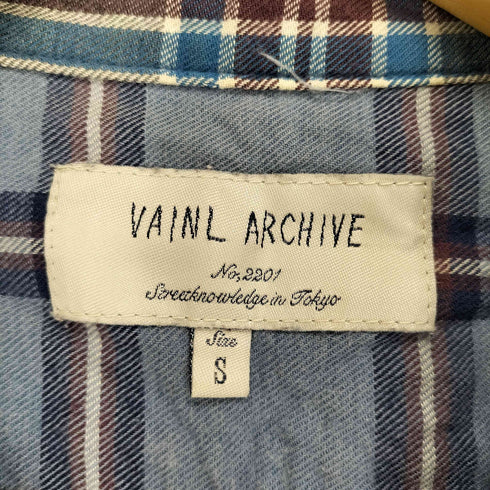ヴァイナルアーカイブ VAINL ARCHIVE 切替チェックネルシャツ メンズ JPN:S