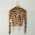 ベルシュカ BERSHKA プリーツ 総柄シアーシャツ レディース JPN:S